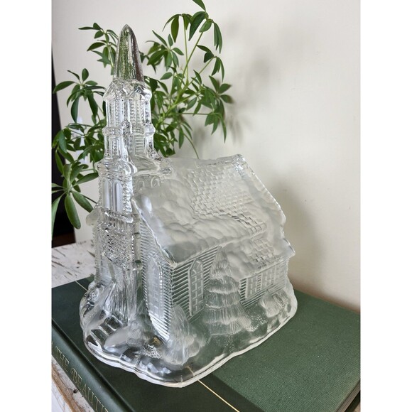 Rare Tall Vintage 1992 Glass Light Up Church Christmas / Holiday / Country Home - Picture 13 of 14